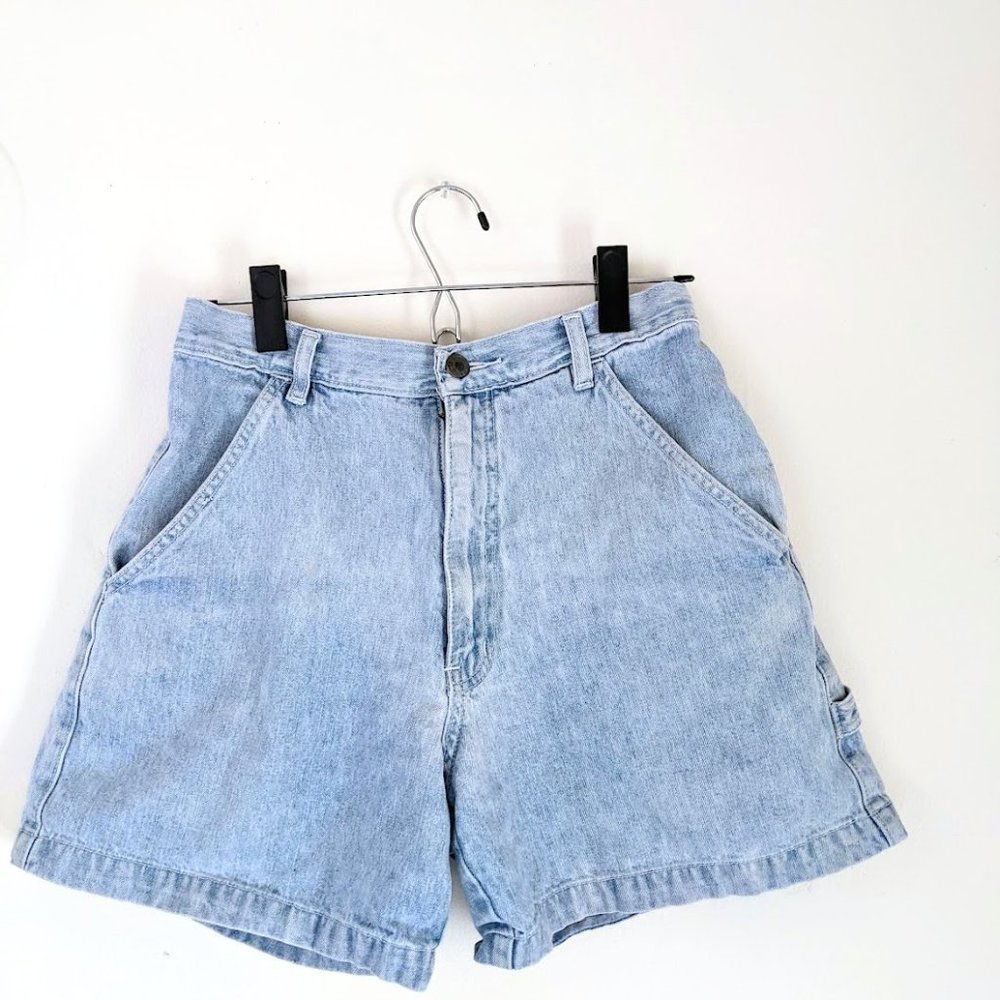 Vintage Bill Blass High Waisted Jean Shorts Light Denim Wash 27W